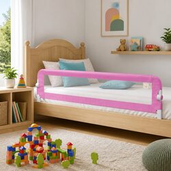 Friendly Pink Toddler Safety Bed Rail 180x42cm