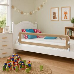 Friendly Toddler Bed Rail in Taupe - 180x42cm Safety Feature