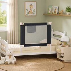 Friendly Toddler Bed Rail Grey 90x25 cm - Your Child's Safety