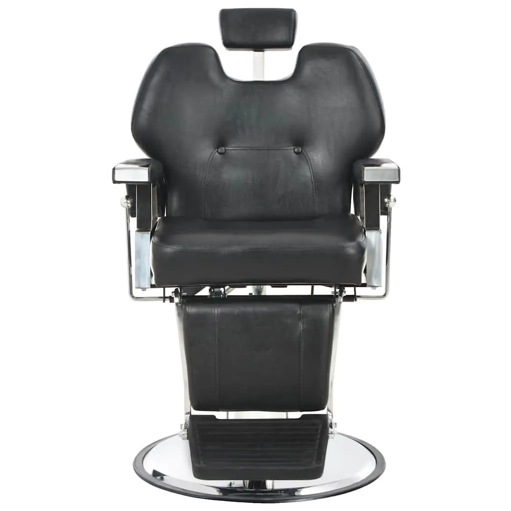 Barber Chair Black 360° Rotatable Adjustable Headrest Footrest