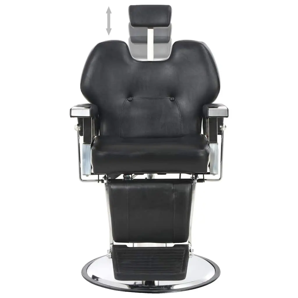 Barber Chair Black 360° Rotatable Adjustable Headrest Footrest