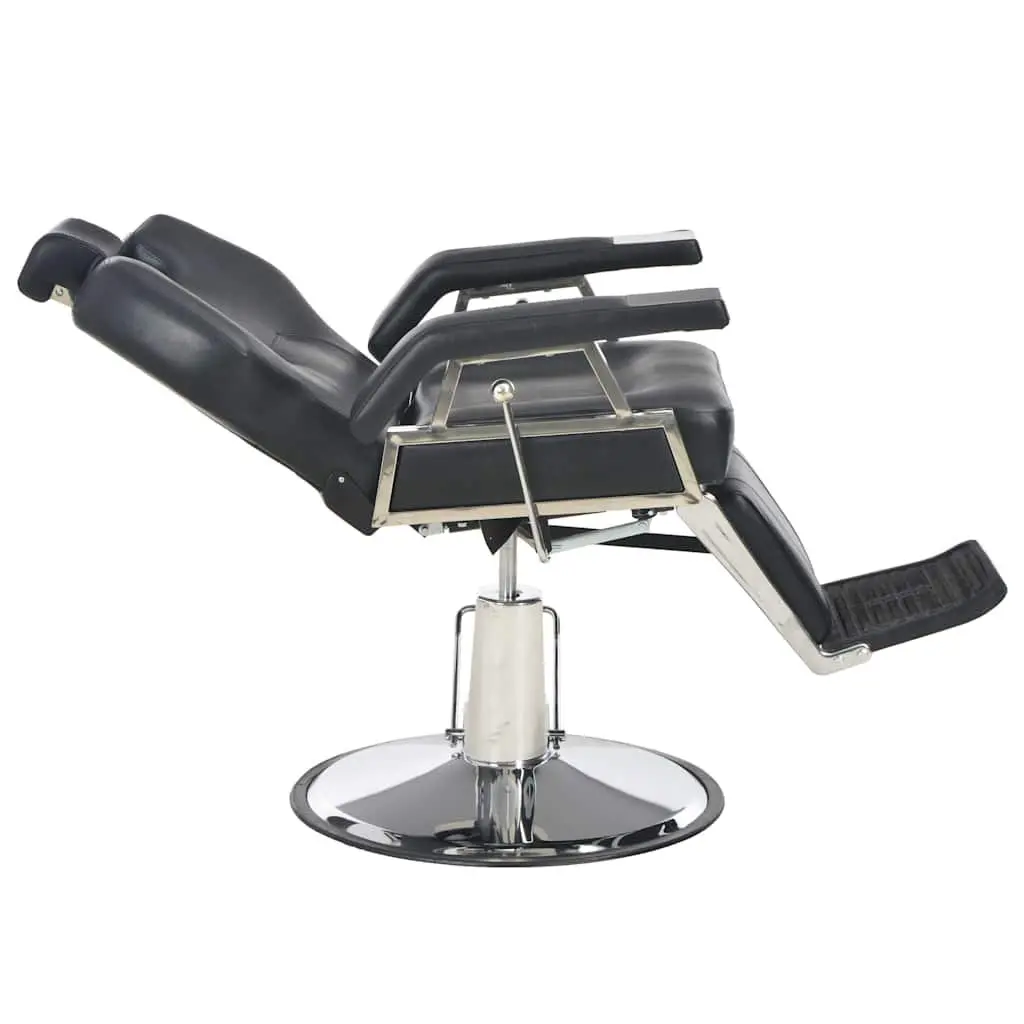 Barber Chair Black 360° Rotatable Adjustable Headrest Footrest