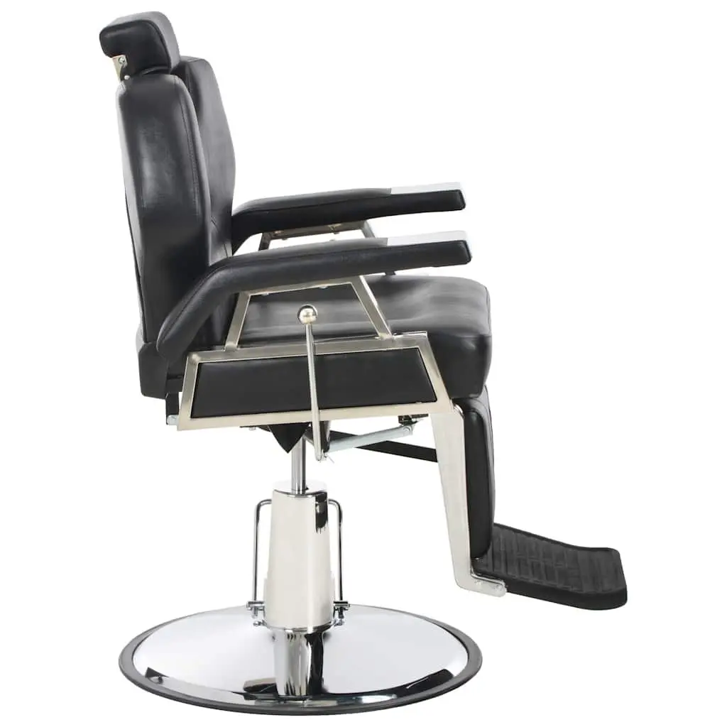 Barber Chair Black 360° Rotatable Adjustable Headrest Footrest