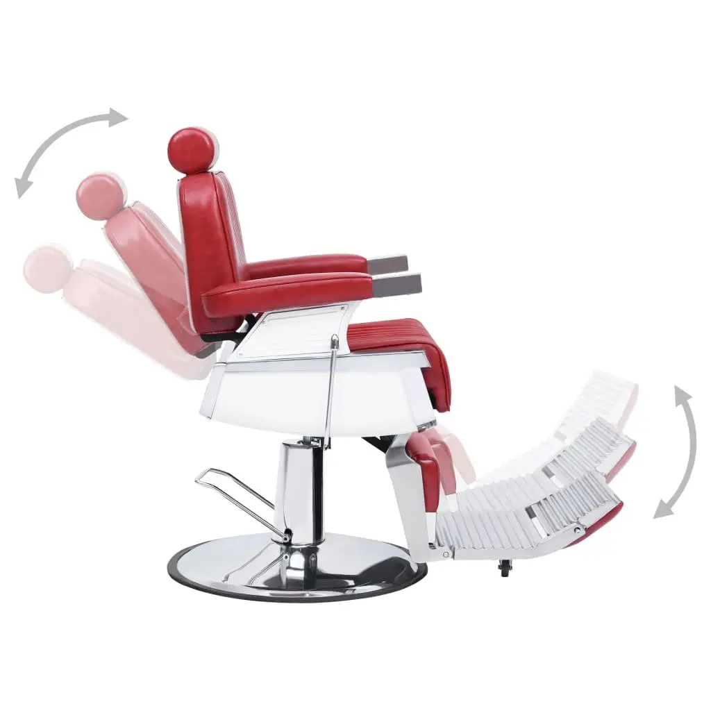Barber Chair Red Reclining Adjustable Headrest 68 x 69 x 116 cm