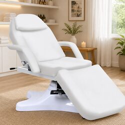 Massage Table White Adjustable Height Facial Beauty Treatment Salon Bed 180x62cm