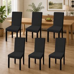 Chair Cover Stretch Slipcover Black Protector Home Restaurant Hotel Party 6 Pack