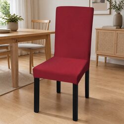 Friendly 6-Pack Bordeaux Red Chair Covers for Your Home