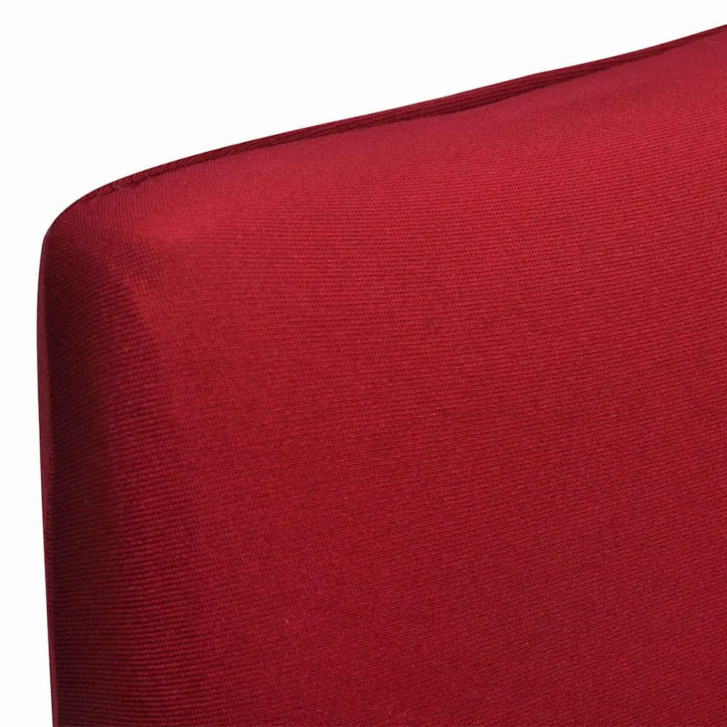 Chair Covers Stretch Slipcover Set Bordeaux Red 6 Piece