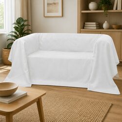 Friendly Advice: Use a Cream Suede Couch Slipcover