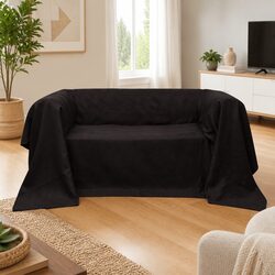 Easy to Use Brown Suede Couch Cover 210 x 280 cm