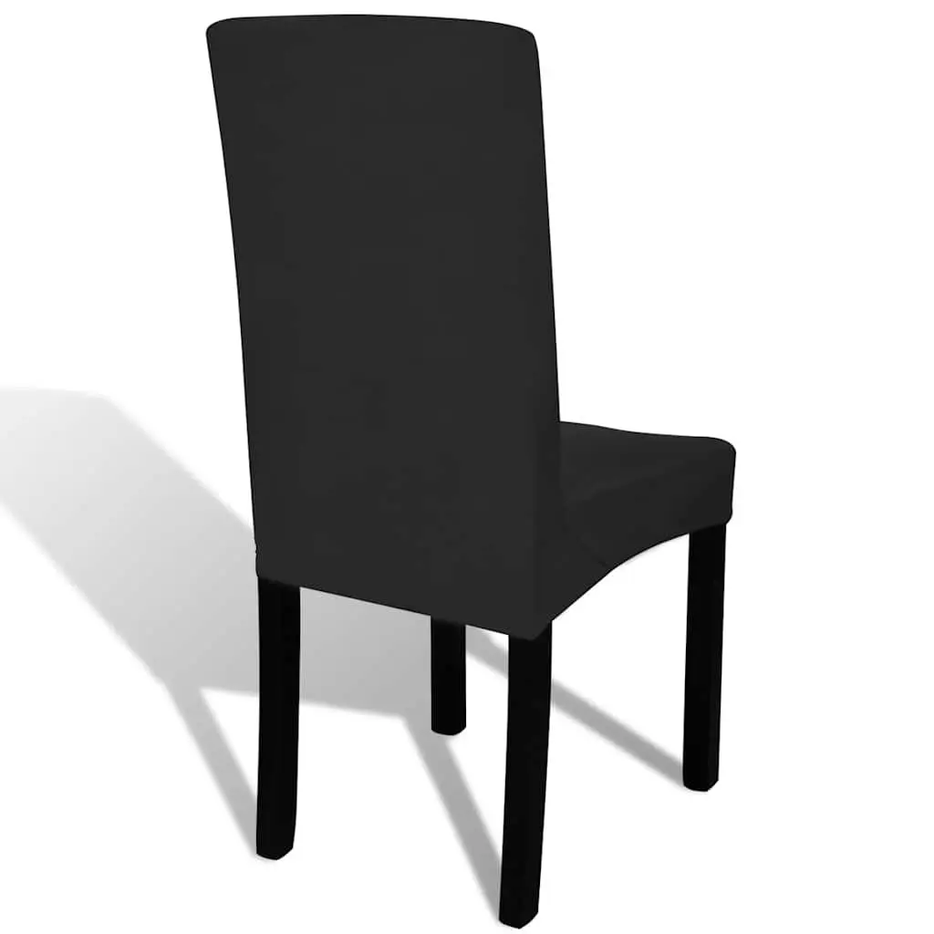 Chair Cover Stretchable Black Soft Wrinkle Resistant 4 Piece