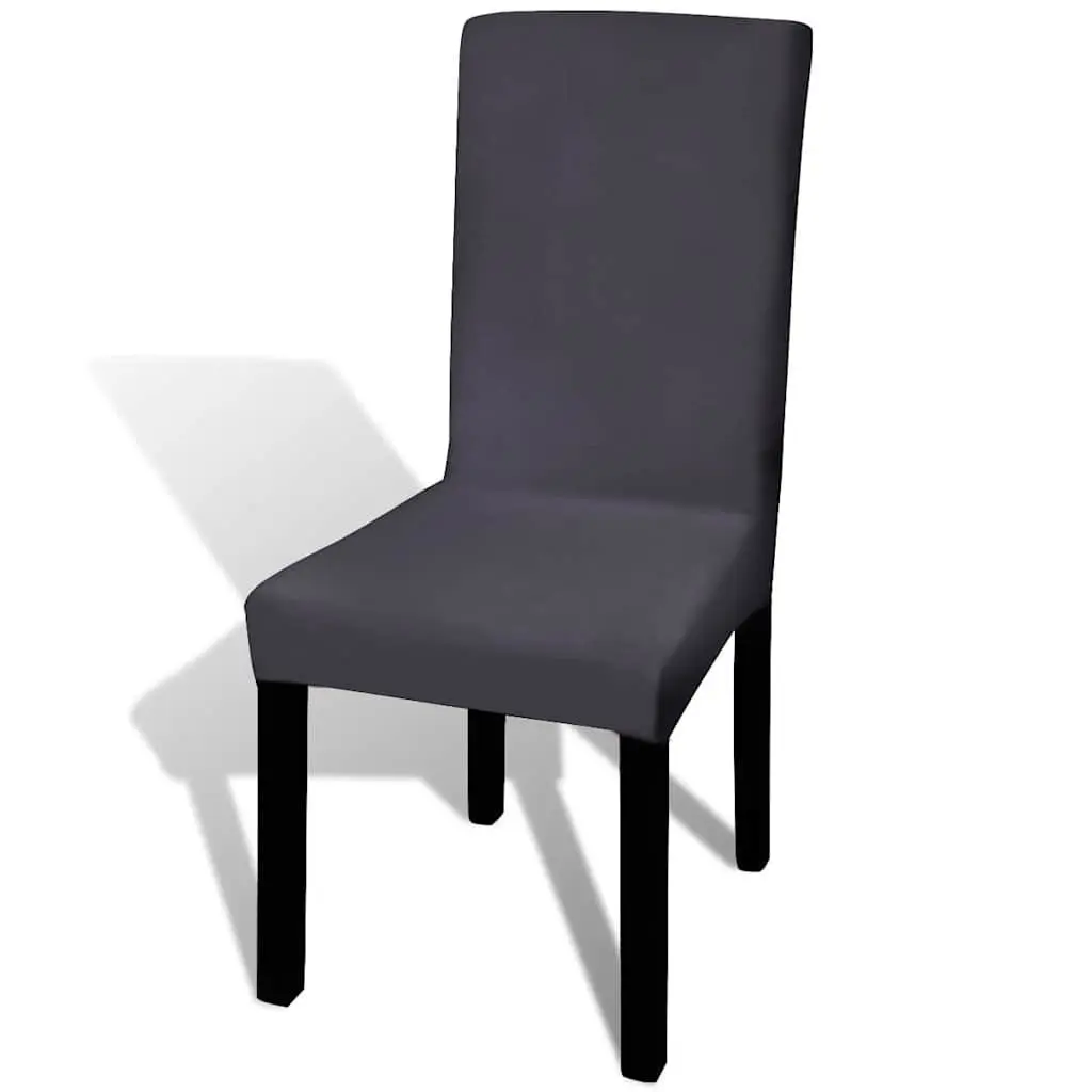 Chair Covers Set Stretchable Soft Anthracite Wrinkle-Resistant 4 Piece