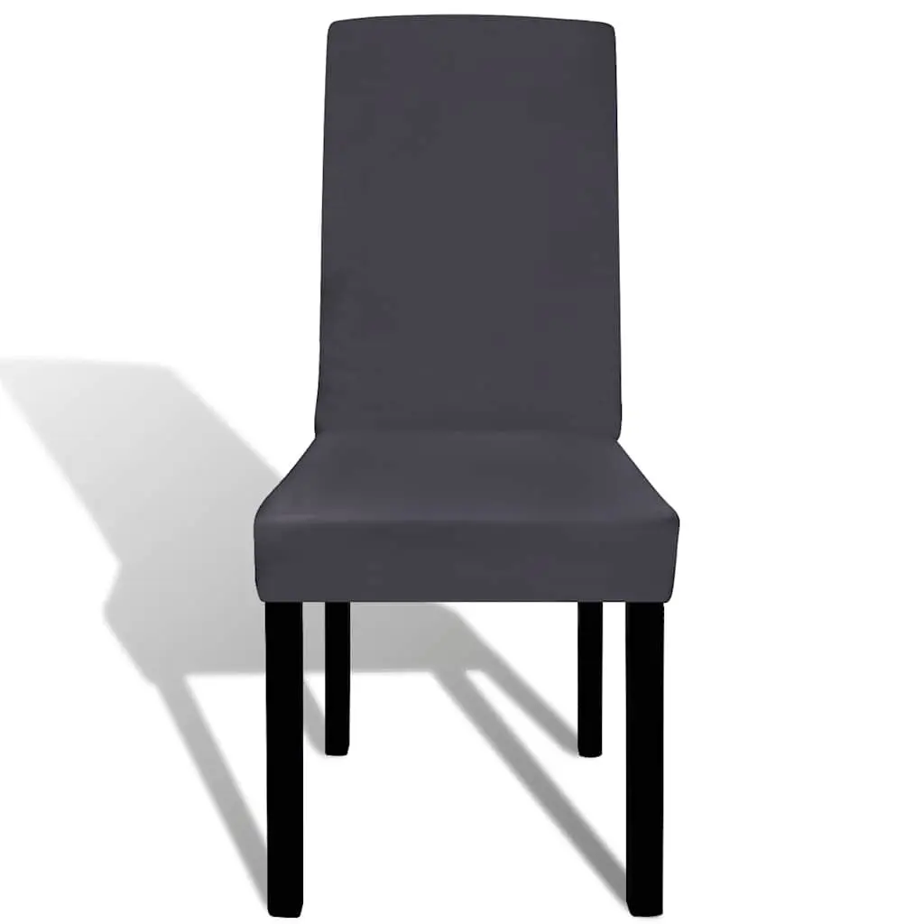 Chair Covers Set Stretchable Soft Anthracite Wrinkle-Resistant 4 Piece