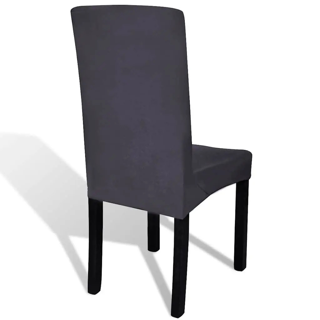 Chair Covers Set Stretchable Soft Anthracite Wrinkle-Resistant 4 Piece