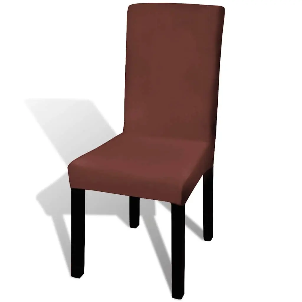 Slipcovers Stretchable Chair Covers 4 Pack Brown Soft Wrinkle-Resistant