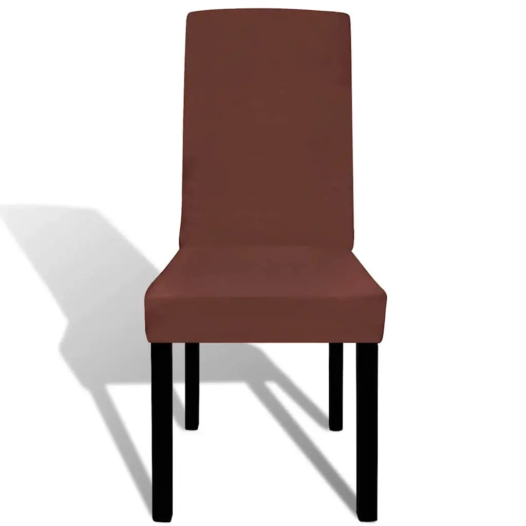 Slipcovers Stretchable Chair Covers 4 Pack Brown Soft Wrinkle-Resistant