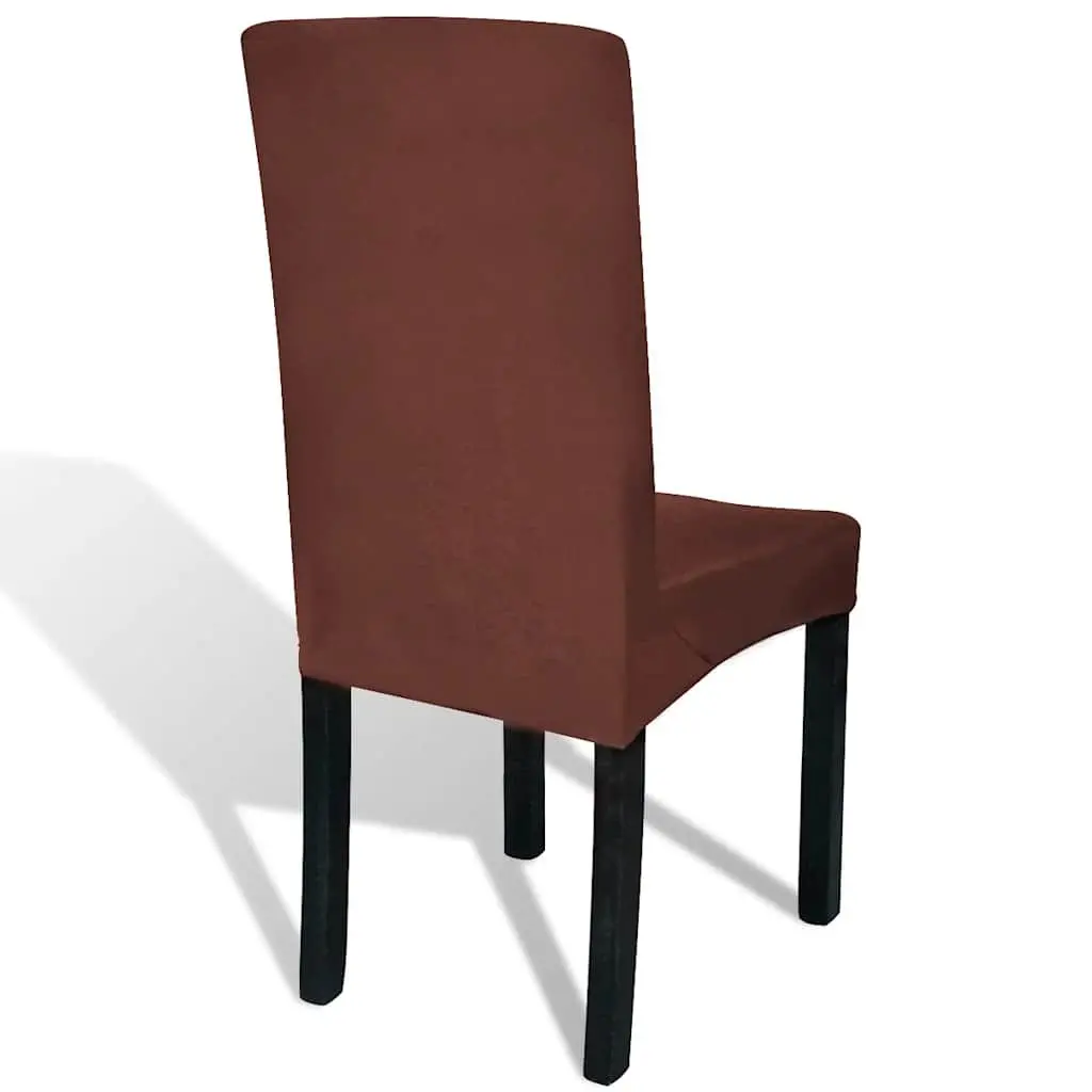 Slipcovers Stretchable Chair Covers 4 Pack Brown Soft Wrinkle-Resistant