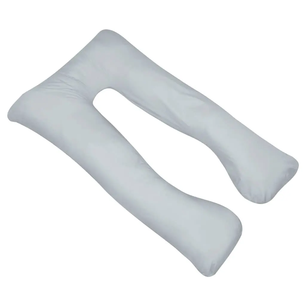 U-Shaped Pregnancy Pillow Full Body Support 90x145 cm Grey