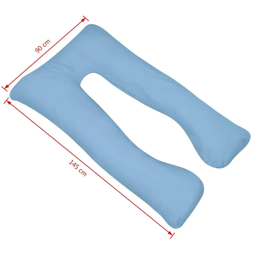 U-Shaped Pregnancy Pillow Ergonomic Support 90x145 cm Blue