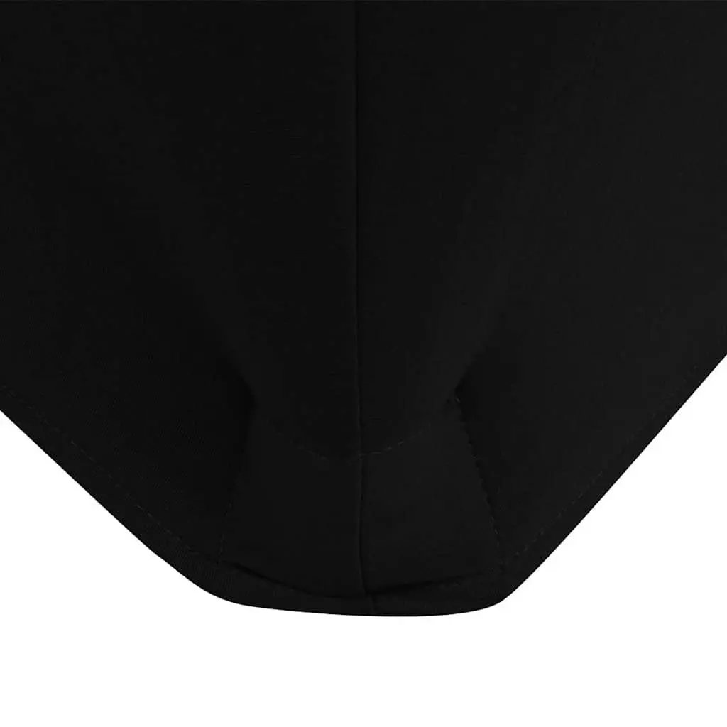 Stretch Table Slipcovers 2 Pieces Rectangular 183x76x74cm Wedding Banquet Black