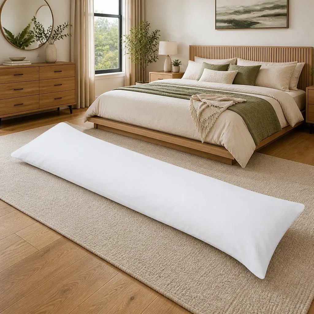 Side Sleeper Body Pillow 40x145 cm Grey Long Sleep Support Comfort Pillow