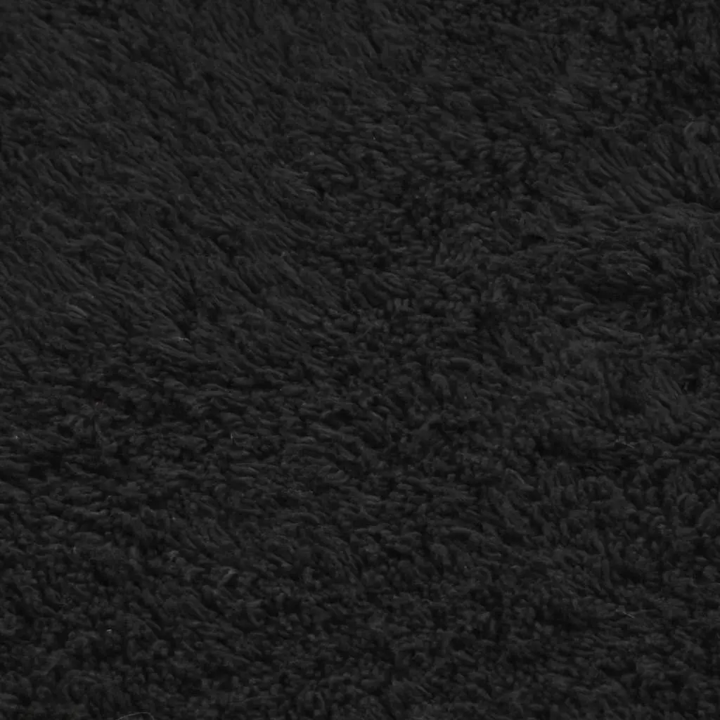 Bathroom Mat Set 3 Pieces Anthracite Cotton Bath Rug Non-Slip Pedestal Toilet