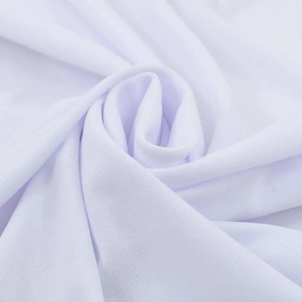 Stretch Table Cover with Skirt 180x74 cm White Pack of 2 Event Party Decoration