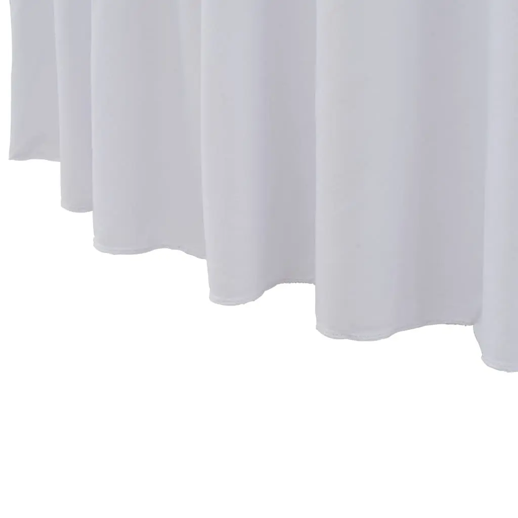 Stretch Table Cover with Skirt 180x74 cm White Pack of 2 Event Party Decoration