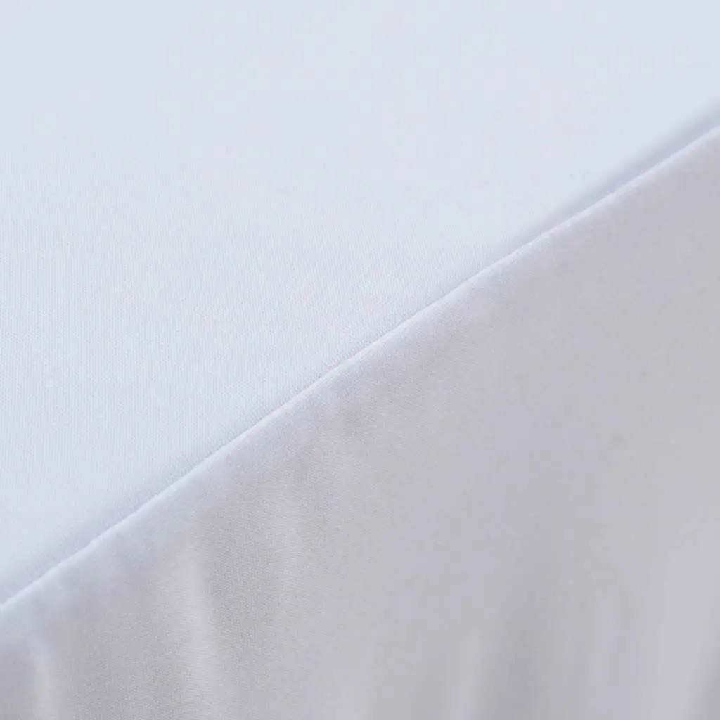 Stretch Table Cover with Skirt 183x76x74 cm White 2 Pack Event Party Banquet