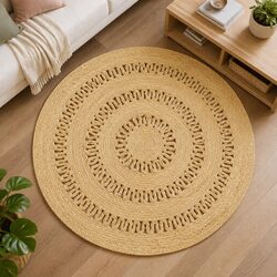 Your New Favorite Handmade Jute Area Rug 90cm