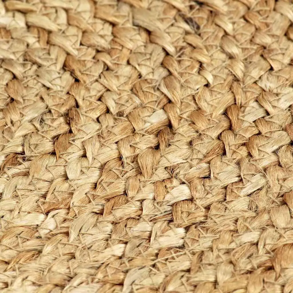 Jute Placemats Round Natural Brown Handwoven 38cm Set of 4