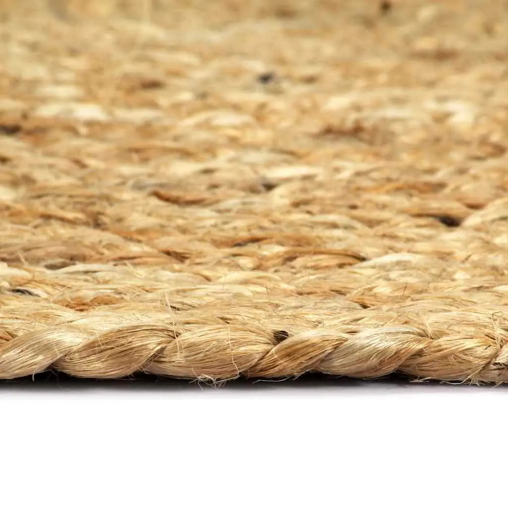 Jute Placemats Round Natural Brown Handwoven 38cm Set of 4
