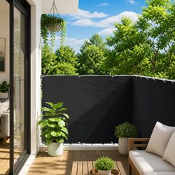 Balcony Screen Privacy Shade 120x400 cm Waterproof Outdoor Sun Protection