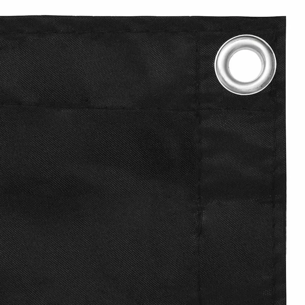 Balcony Screen 90x500cm Black Outdoor Privacy Shade Waterproof Garden Patio