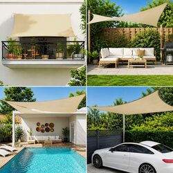 Rectangular Sunshade Sail 3x6 m Outdoor Garden Patio Shade Canopy Anthracite