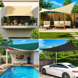 Rectangular Sunshade Sail Oxford Fabric Garden Patio Outdoor Canopy 4x5m