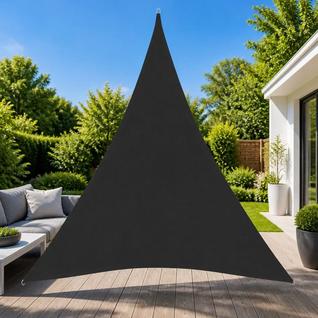 Triangular Sunshade Sail Outdoor Garden Patio Sun Protection Anthracite 5x7x7m