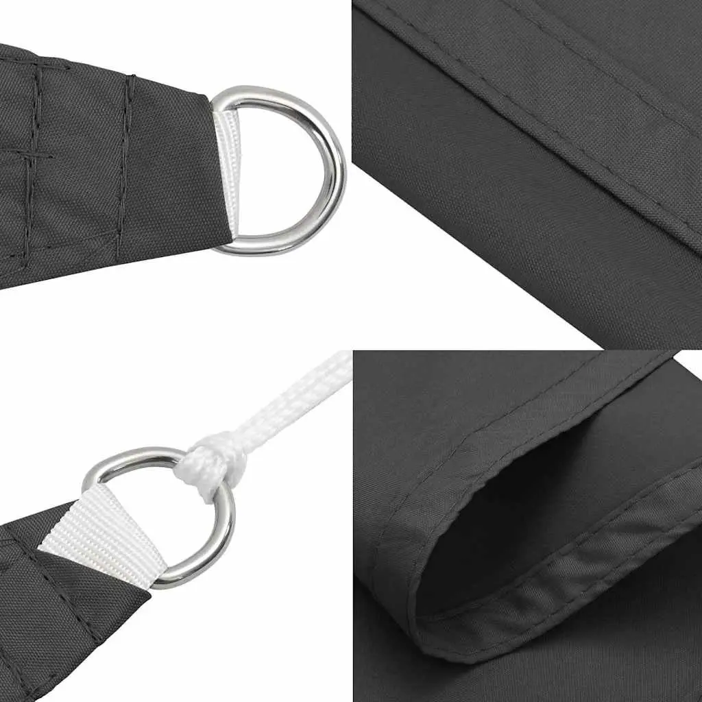 Triangular Sunshade Sail Outdoor Garden Patio Sun Protection Anthracite 5x7x7m