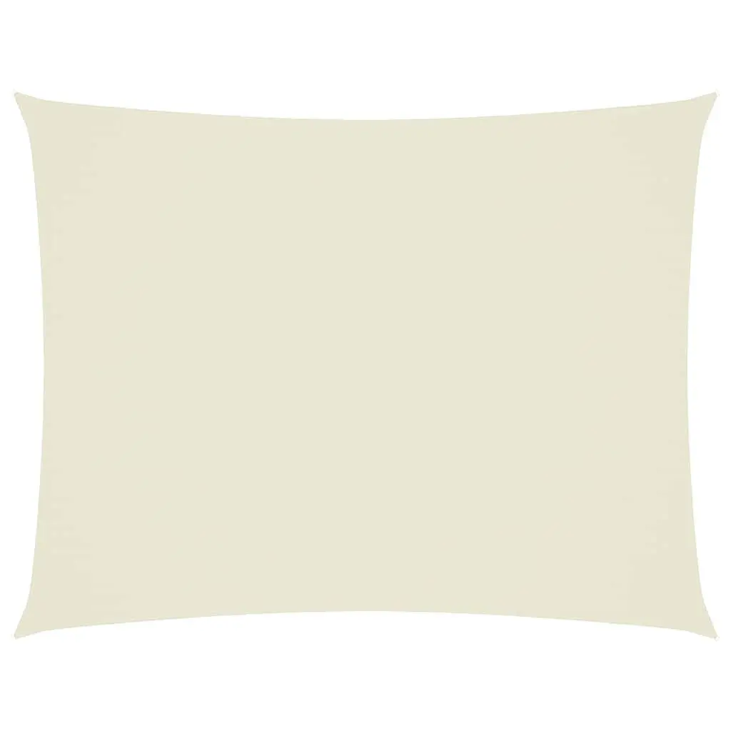 Rectangular Sunshade Sail Cream 4x5 m PU Coated Oxford Fabric Outdoor Garden Terrace