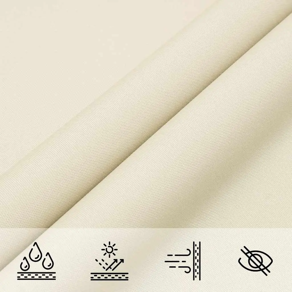 Rectangular Sunshade Sail Cream 4x5 m PU Coated Oxford Fabric Outdoor Garden Terrace