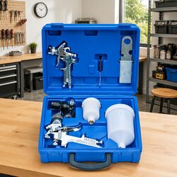HVLP Spray Gun Kit Ergonomic Design Even Coverage Paint Sprayer Tool Small Large