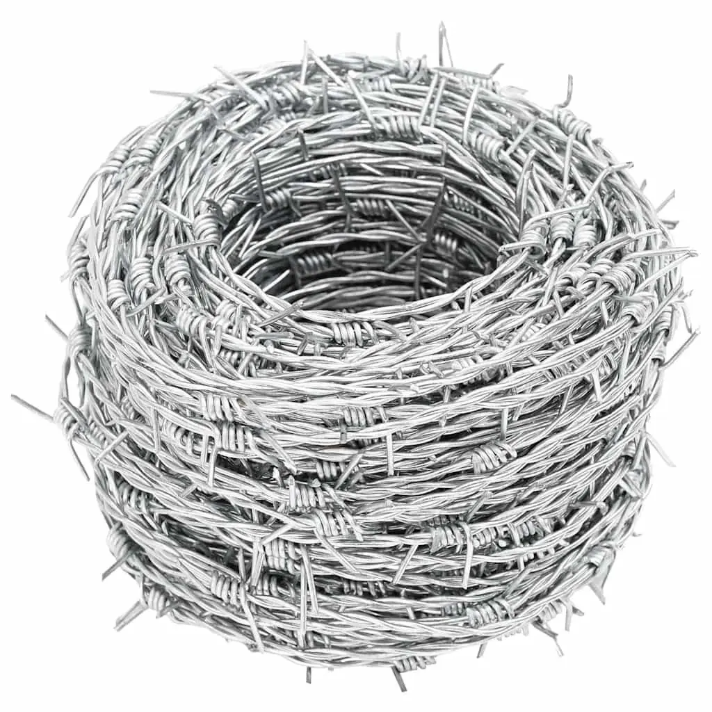 Barbed Wire 2-Strand 4-Point Galvanised Steel 500m Fencing