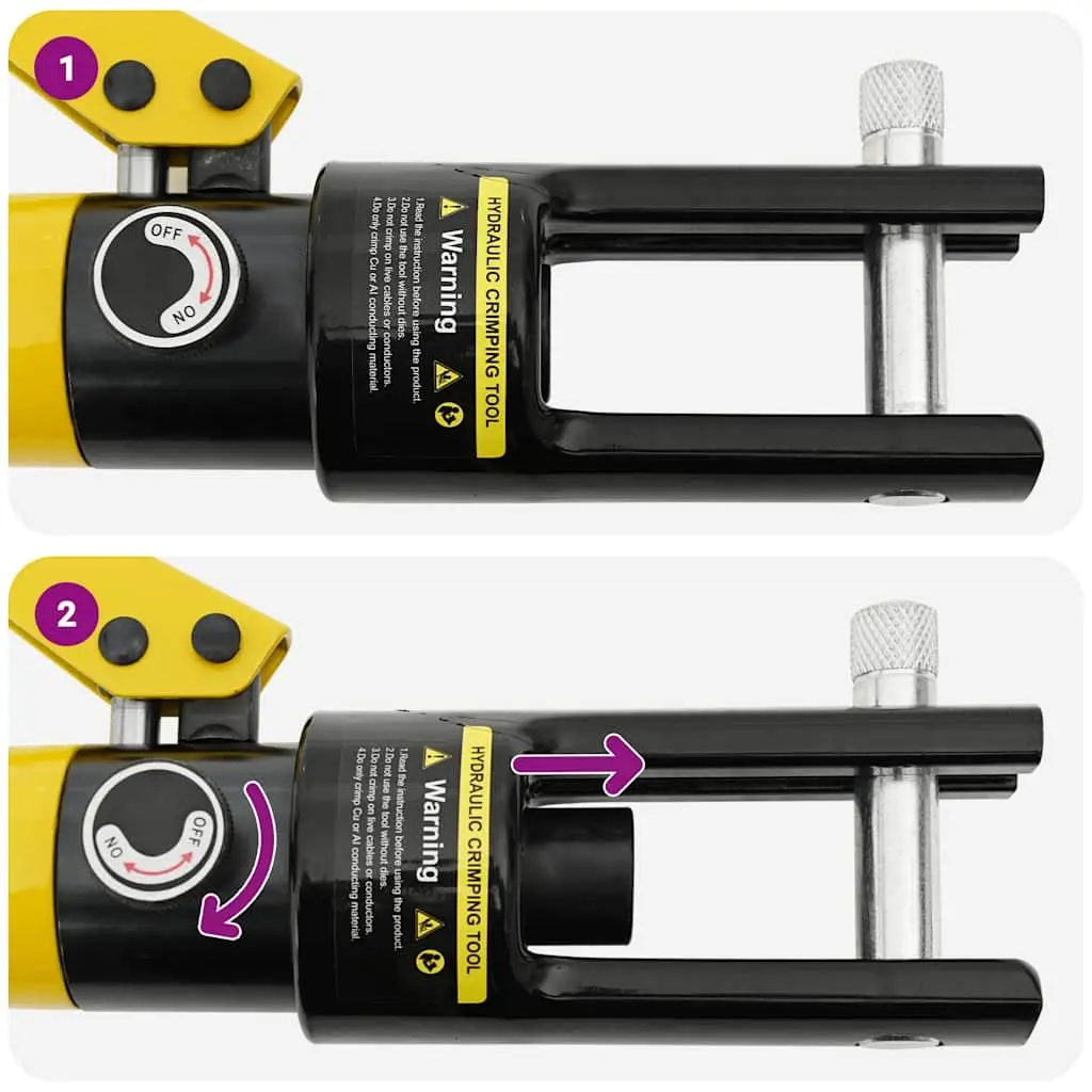Hydraulic Crimping Tool 360° Rotating Head 10-300mm²