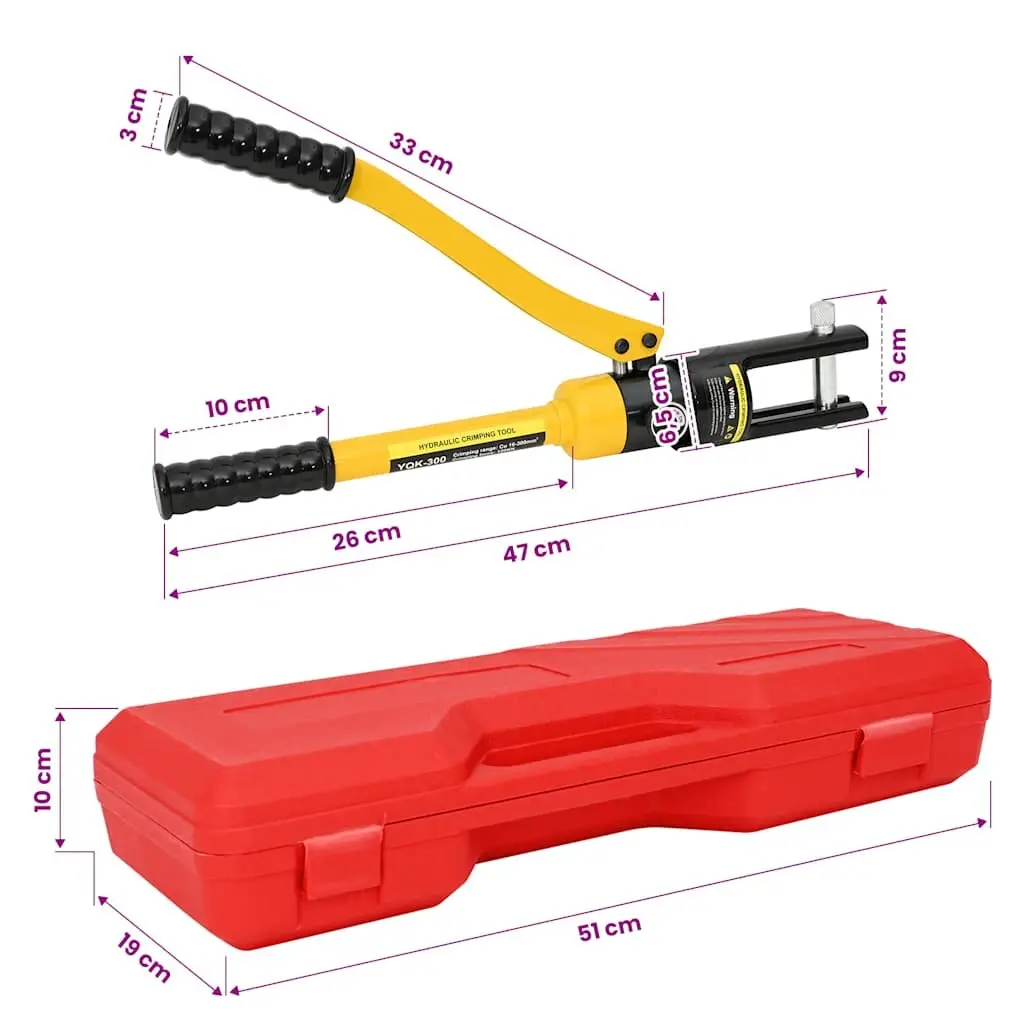 Hydraulic Crimping Tool 360° Rotating Head 10-300mm²