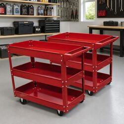 Friendly 3-Shelf Tool Trolley for Easy Tool Organization