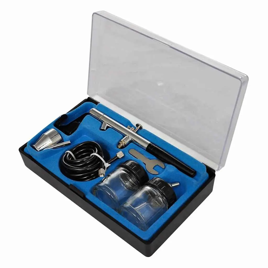 Airbrush Compressor Set Professional Mini Piston Compressor with 3 Litre Air Tank and 3 Spray Guns