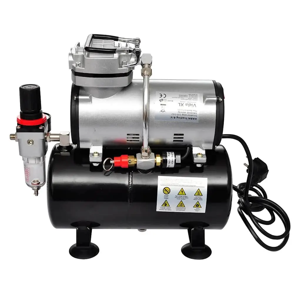 Airbrush Compressor Set Professional Mini Piston Compressor with 3 Litre Air Tank and 3 Spray Guns