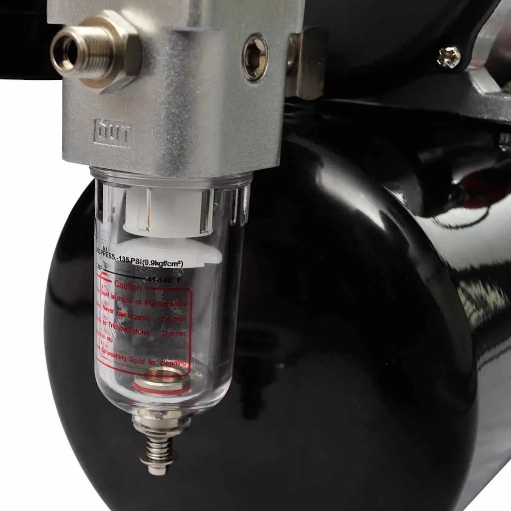 Airbrush Compressor Set Professional Mini Piston Compressor with 3 Litre Air Tank and 3 Spray Guns