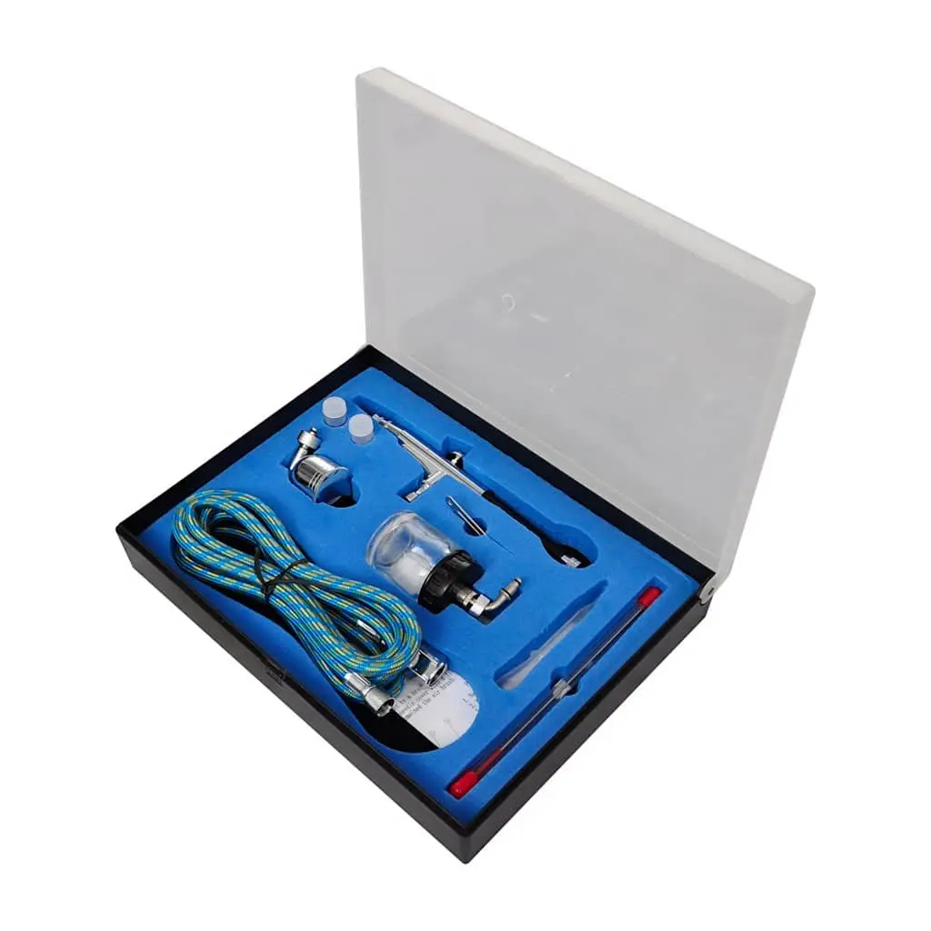 Airbrush Compressor Set Mini Piston Tank with 2 Spray Guns 3 Litre