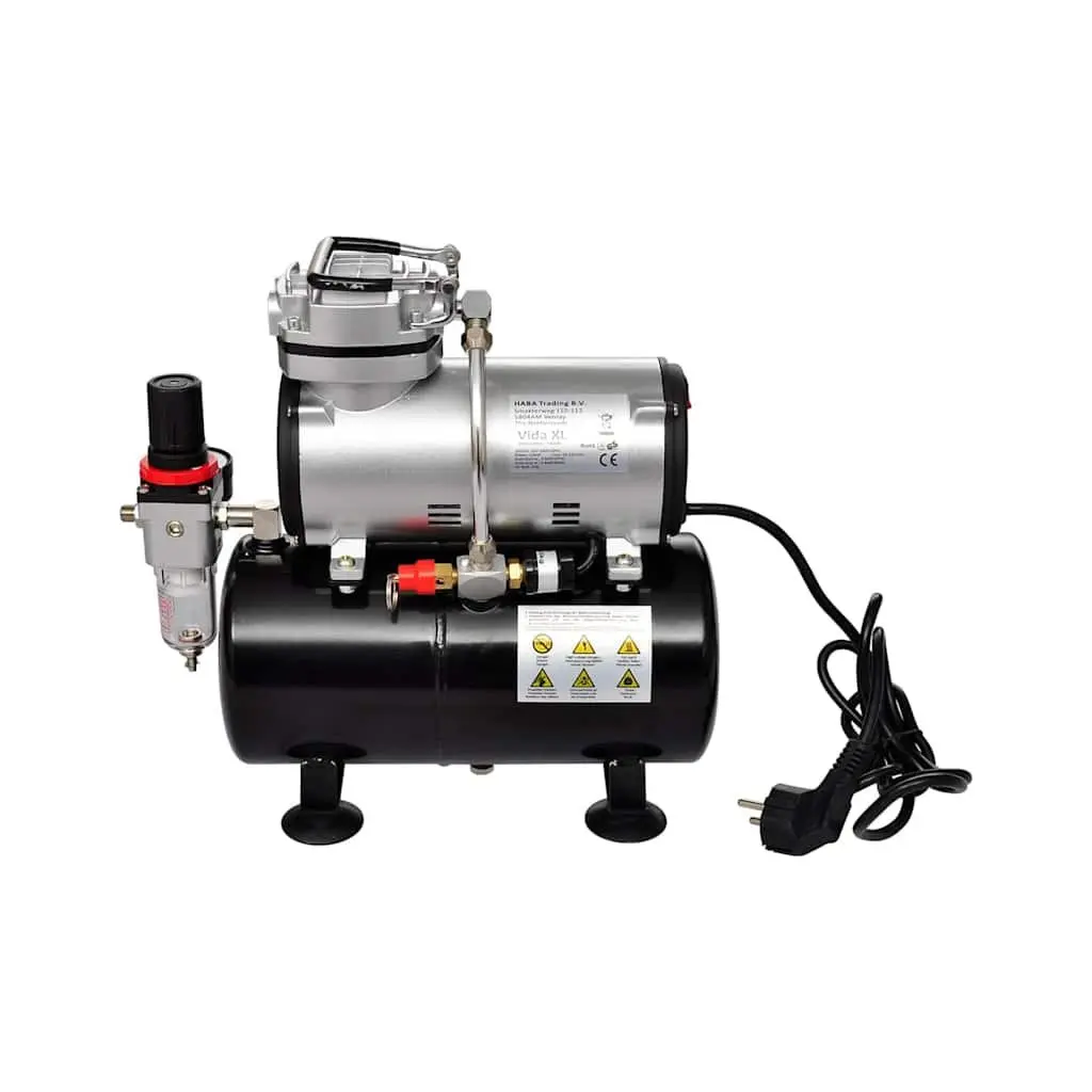 Airbrush Compressor Set Mini Piston Tank with 2 Spray Guns 3 Litre